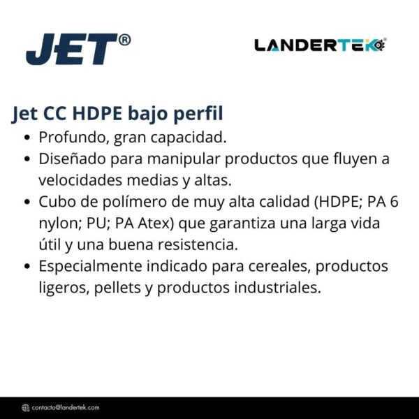 Cangilones JET CC LP® para Elevadores - Perfil Bajo y Alta Capacidad | STIF - Imagen 2