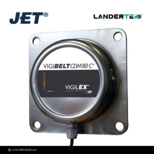 Controlador VIGIBELT CDM80C instalado en banda transportadora con certificación ATEX