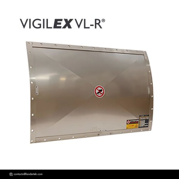 Panel curvo VIGILEX VL-R para ventilación anti-explosión en silo